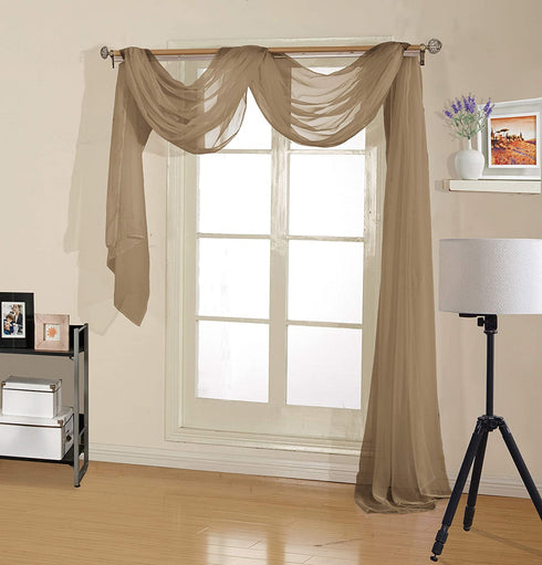 Adore the Decor™ Sheer Window Curtain Scarf  54 x 216 in.